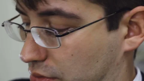 The man gets out of the box a bag of white dust Stock Footage 72154975