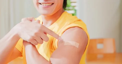 Man gets vaccine Stock Footage 160264351