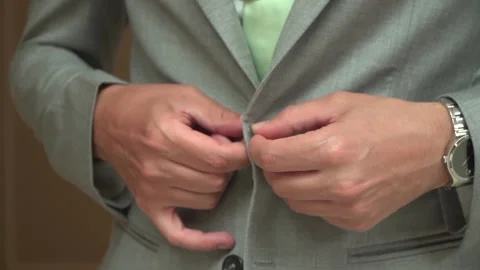 Man Getting Dressed 120fps Slow Motion Stock Footage 153697927