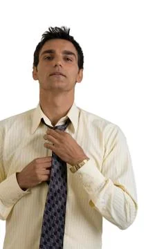 Man getting dressed Stock Photos