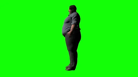 Man getting Fat Time Lapse Green Screen ... | Stock Video | Pond5
