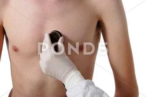 Man getting a flu shot from his doctor Stock Photos