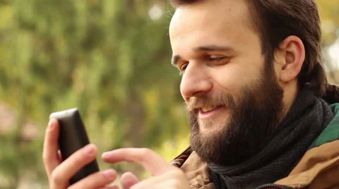 Man Getting Good News Video stock 68916710