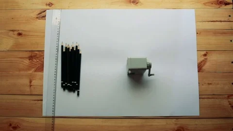 The man is getting ready for the drawing Stock Footage 73778460