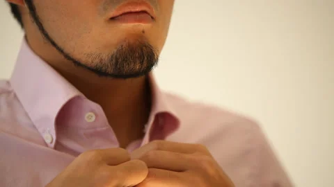 Man getting ready for work, man in suit Stock Footage 161970257