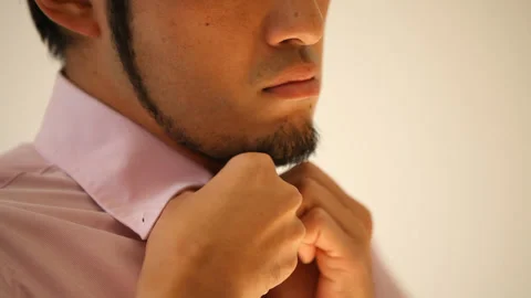 Man getting ready for work, man in suit Video stock 161970274