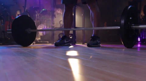 Man Getting Ready to Work Out Dead Lift Stock Footage 32398960