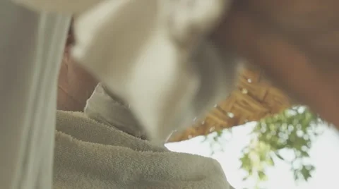 Man getting shave with blade 스톡 동영상 59961980