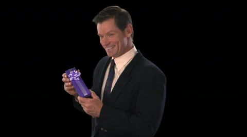 Man with Gift Stock Footage 754393