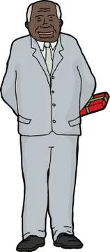 Man with gift Stock Illustration