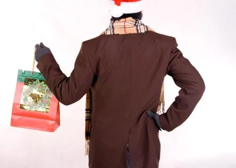 Man with Gift Foto stock