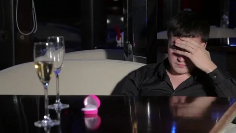 The man gives the ring gets rejected and goes Stock Footage 70223022