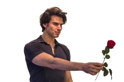 Man Giving A Rose Stock Photos