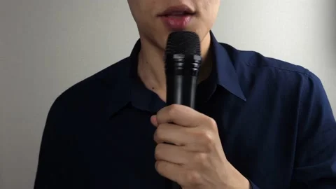 Man giving speech close up Stock Footage 95057682