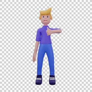 A man giving like a thumbs up Stock Illustration