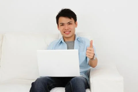 Man giving thumbs up Stock Photos