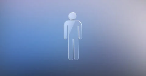 Man Glass 3d Icon Stock Footage 67494200