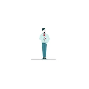 Man with a glass of wine Stock Illustration