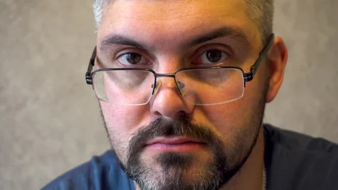 Man with glasses 4K Video stock 150268666