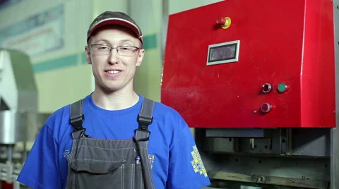 The man with glasses and a uniform talking Video stock 54028193