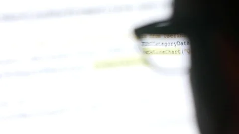 Man with glasses browsing internet 動画素材 81146066