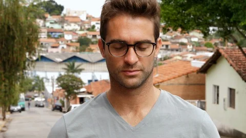 Man in glasses Stock Footage 93980091