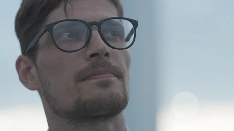 Man with glasses Stock Footage 118680597