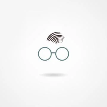 Man with glasses icon Stock Illustration