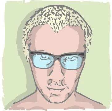Man with glasses Illustrazione stock
