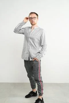 Man with glasses Stock Photos