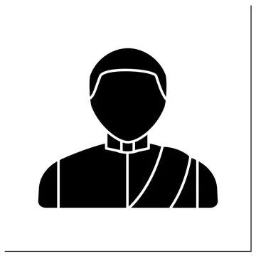 Man glyph icon Stock Illustration