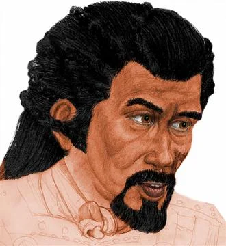 Man with goatee Illustrazione stock