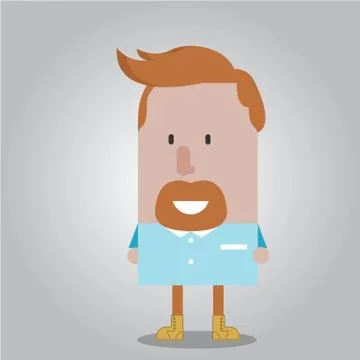Man with goatee Stock Illustration