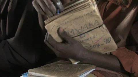 Man goes back to school in Rwanda, Africa Vídeo Stock 113793