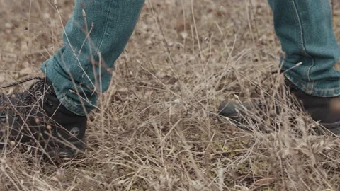 A man goes into the field. Stock Footage 244735325