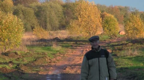 Man goes on the road Stock Footage 12332538