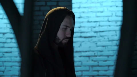 Man is going to go out Stock Footage 86259974