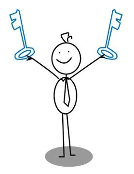 Man &amp; Good Solution Stock Illustration