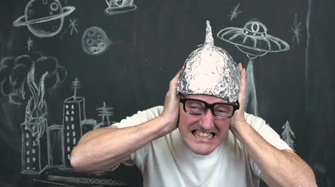 Man grabbing head protecting from unknown frequencies 库存影片 32791125