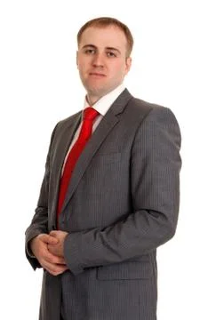 Man in a gray suit Stock Photos