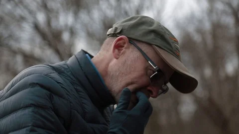 The man in green cap Video stock 104975821