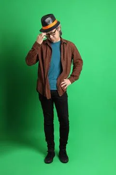 Man in Green Stock Photos