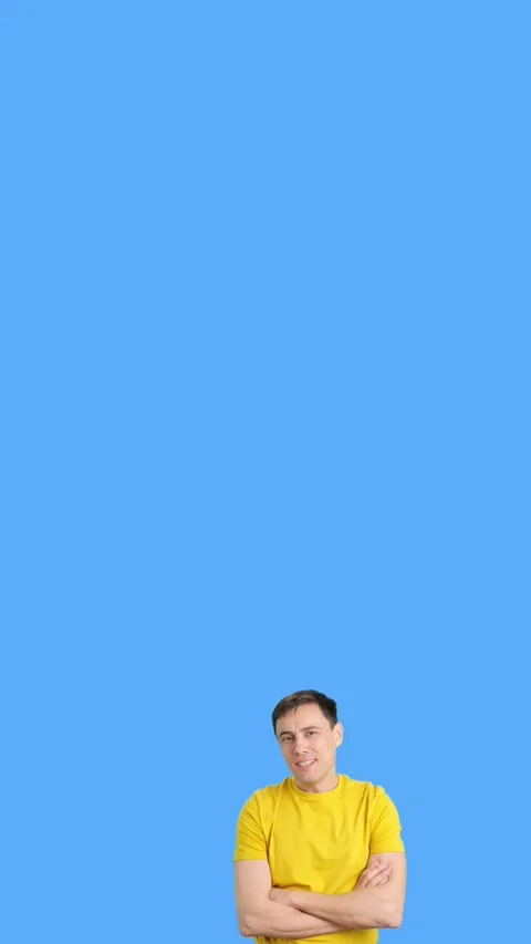 Man greeting someone while raising a thumb up and clapping Stock Footage 256564025