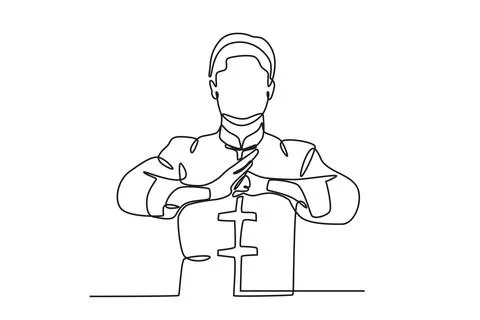 A man greets him Stock Illustration