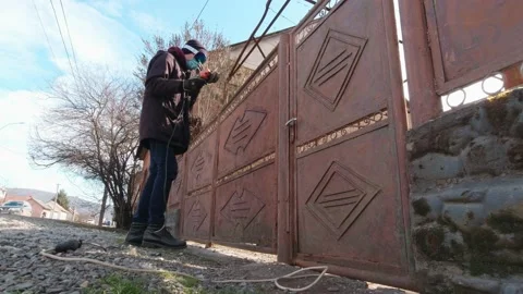 Man Grinding The Gate Stock Footage 172067724