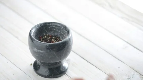 Man grinding pepper Stock Footage 82530695