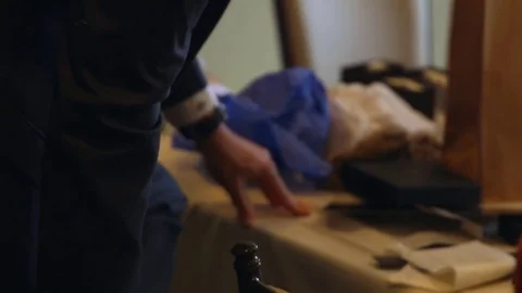 Man Grooming in Suit Stock Footage 76396752