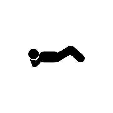 Man, ground floor icon. Element of man squatting icon. Premium quality graphic Stock Illustration