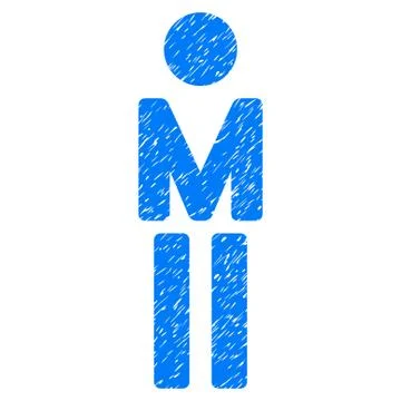 Man Grunge Icon Stock Illustration