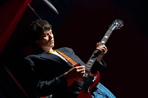 Man with guitar Stock Photos